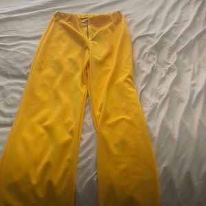 High-waisted “O My Zip Front Pants” Fashion Nova.